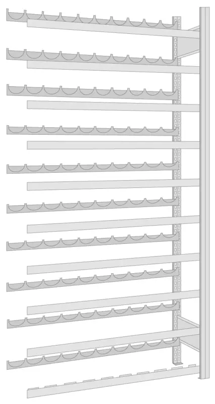 Regalwerk BERT Flaschenregal Anbaufeld 2000 x 1005 x 300 mm Sonderangebot