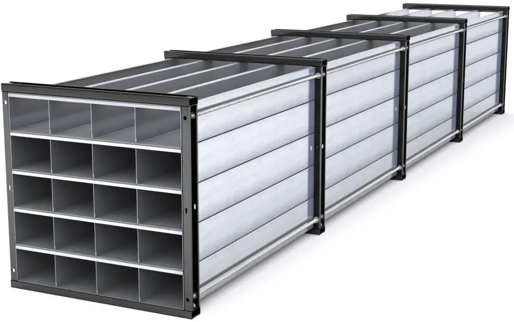 RR Industrietechnik Wabenregal RWR 20-6 - RAL 3000 Bestseller