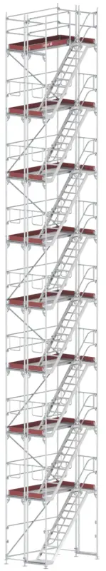 Layher Blitz Treppenturm Stahl - 2,57 x 16,20 m Jetzt Bestellen