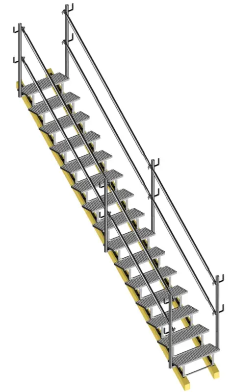 Versand Am Gleichen Tag Layher Bautreppe modular 15 Stufen - 1000 mm breit