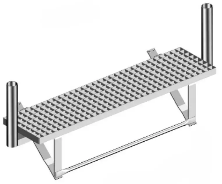 Neue Ware Layher Bautreppe Trittelement mit Aufnahme 800 x 240 mm