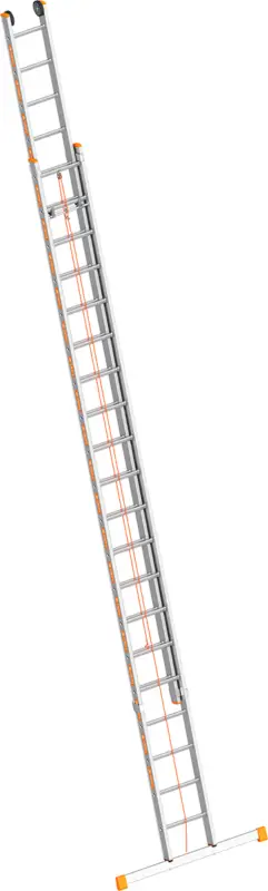 Layher Seilzugleiter Alu 2x20 Sprossen - hawego Set Neue Kollektion
