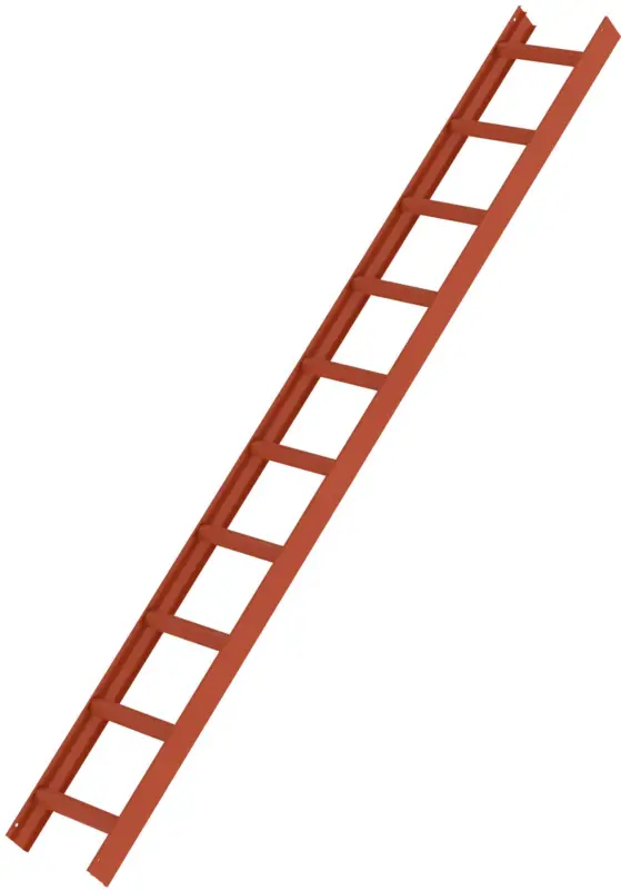 Knallerangebot Günzburger Dachleiter Alu 10 Sprossen ziegelrot