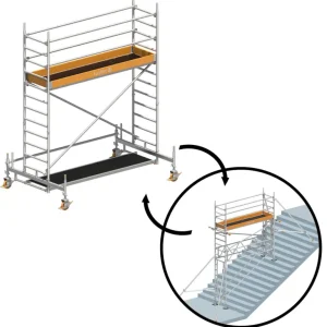 Aktuell Rollgerüst Layher Uni Standard P2 hawego PLUS - Arbeitshöhe 4,35 m 5,73 m