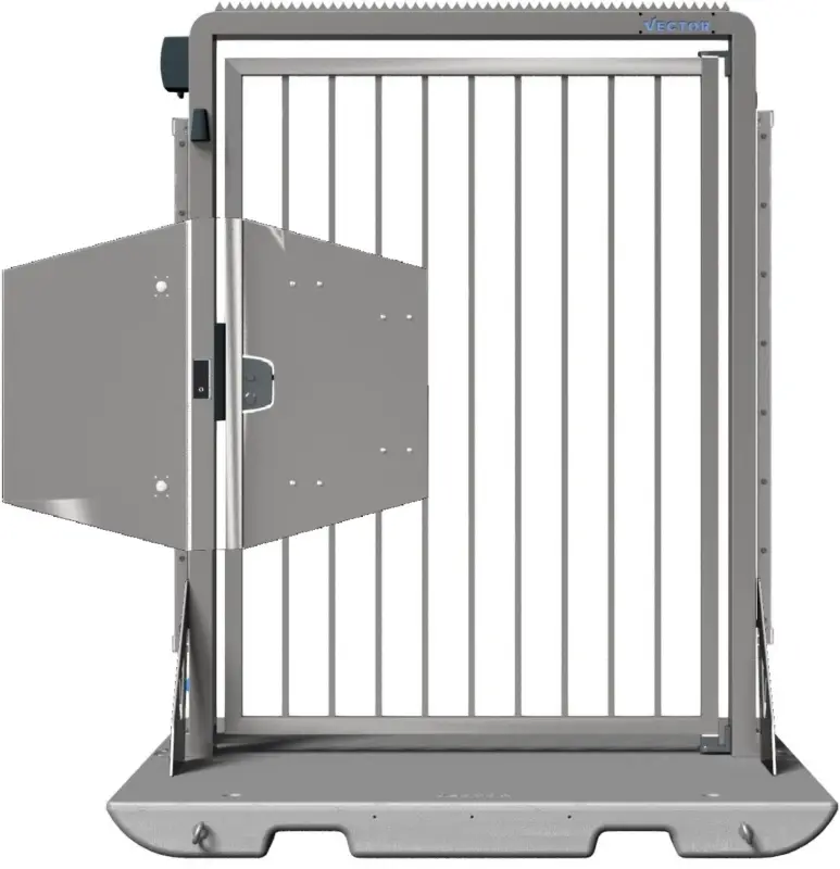 Schake Vector V-Door verzinkt - Knauf - lokale einseitige Zutrittskontrolle - Doppelstabzaunmodul Online Kaufen