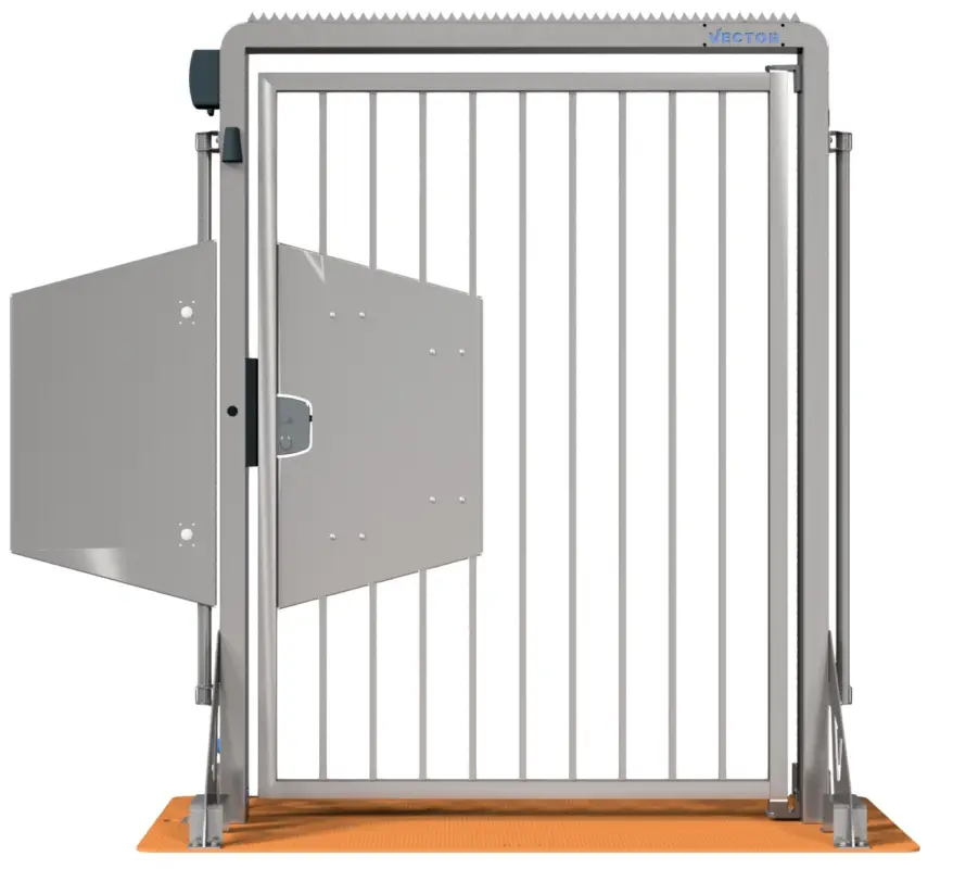 Schake Vector V-Door-Steelplate verzinkt - Fluchttür - Bauzaunmodul Mega-Angebot