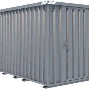 Begrenztes Angebot BOS Schnellbaucontainer 4100 x 2100 x 2100 mm - 1-flügelige Tür auf 2 m Seite