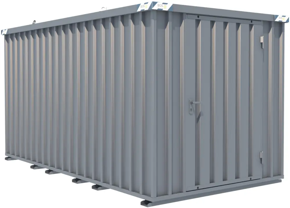 Begrenztes Angebot BOS Schnellbaucontainer 4100 x 2100 x 2100 mm - 1-flügelige Tür auf 2 m Seite