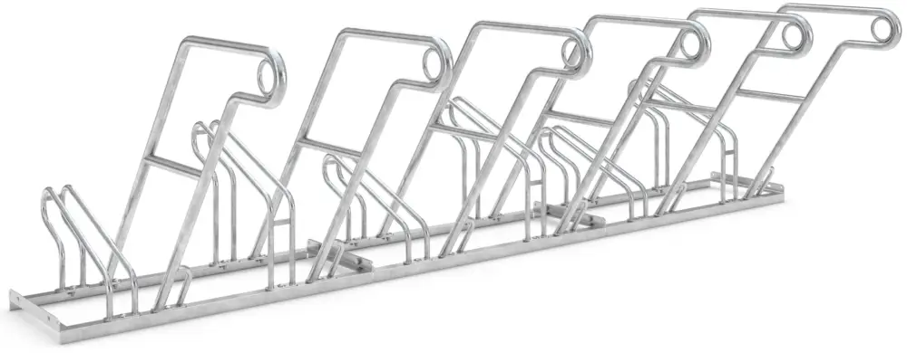 WSM Fahrradständer Anlehnbügel 2606 XBF Stahl - 6 Einstellplätze Must-Have