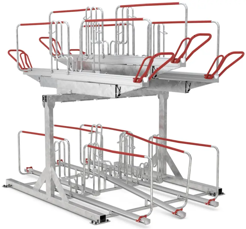 Abverkauf WSM Fahrradständer Doppelstockparker BikeHub Stahl - Economy 2 12