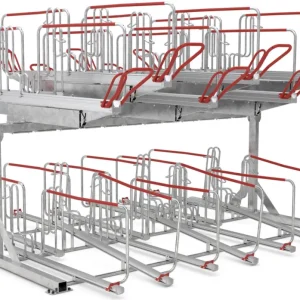 Ausverkauf WSM Fahrradständer Doppelstockparker BikeHub Stahl - Economy 2 24