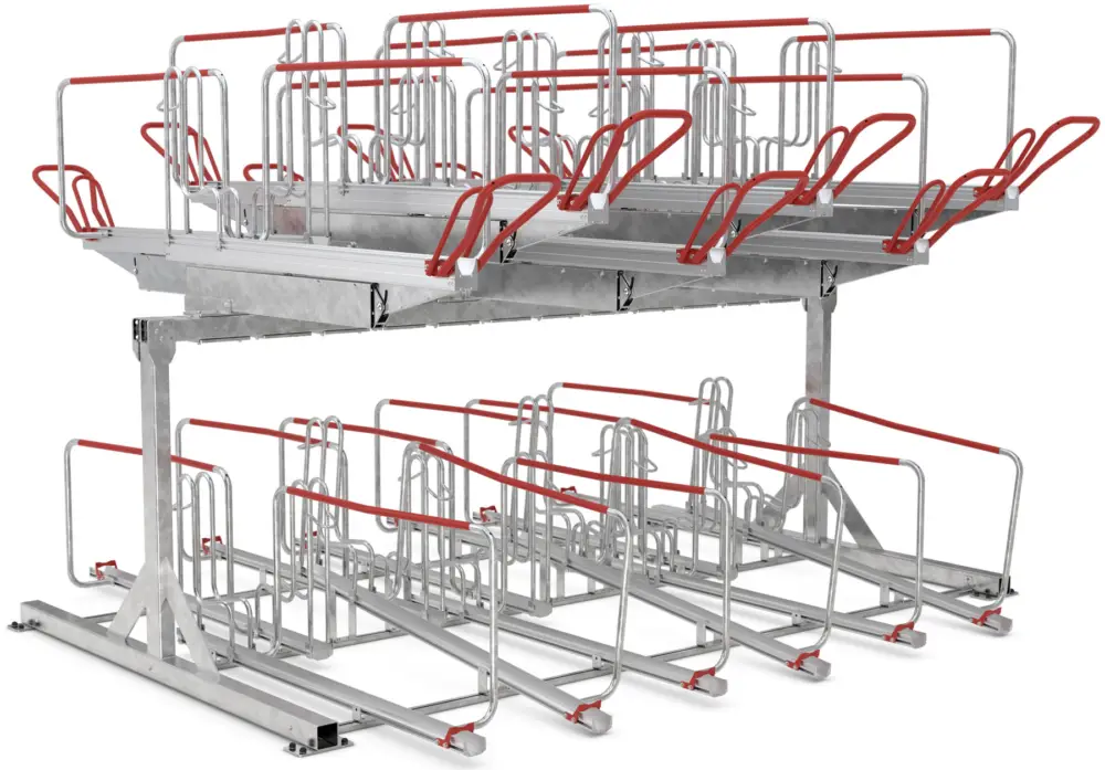 Ausverkauf WSM Fahrradständer Doppelstockparker BikeHub Stahl - Economy 2 24