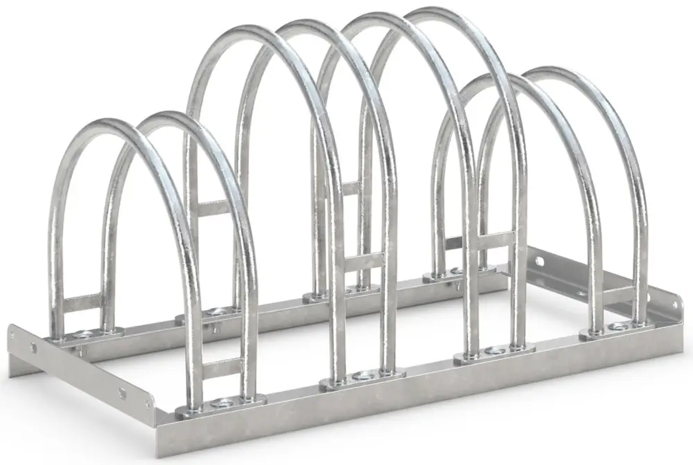 Zertifiziert WSM Fahrradständer Bogenparker 5154 Stahl - 4 Einstellplätze