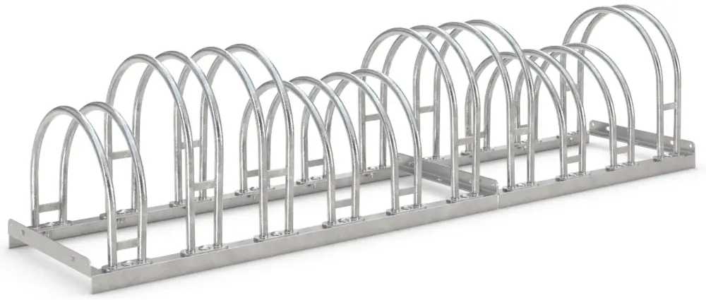 WSM Fahrradständer Bogenparker 5160 Stahl - 10 Einstellplätze Echt