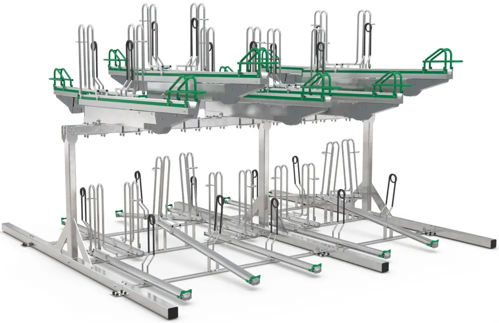 WSM Fahrradständer Doppelstockparker BikeHub Stahl - Premium 2 20 Versand Am Gleichen Tag