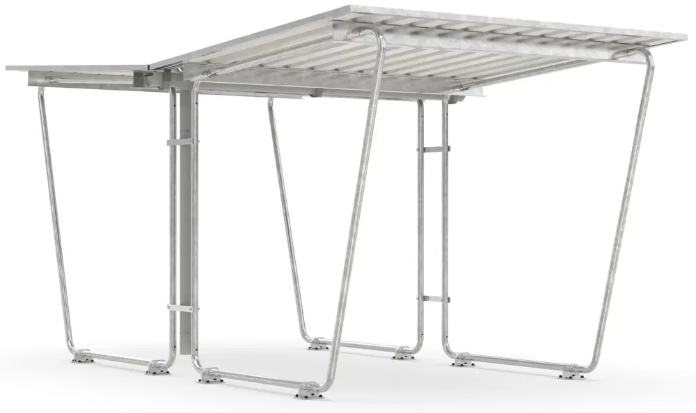 WSM Überdachung Siegen doppelseitig - S26 Grundeinheit Bausatz - Verzinkt Super-Preis