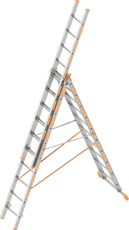 Layher Allzweckleiter Alu 3-teilig 3x10 Sprossen - hawego Set Letzte Chance