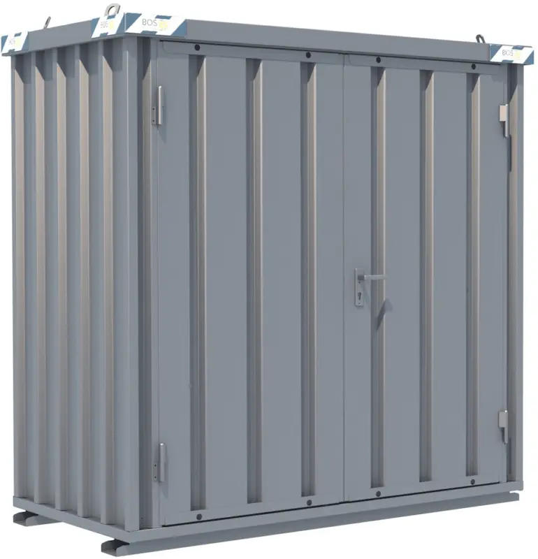 Top-Seller BOS Schnellbaucontainer 1100 x 2100 x 2100 mm - 2-flügelige Tür auf 2 m Seite