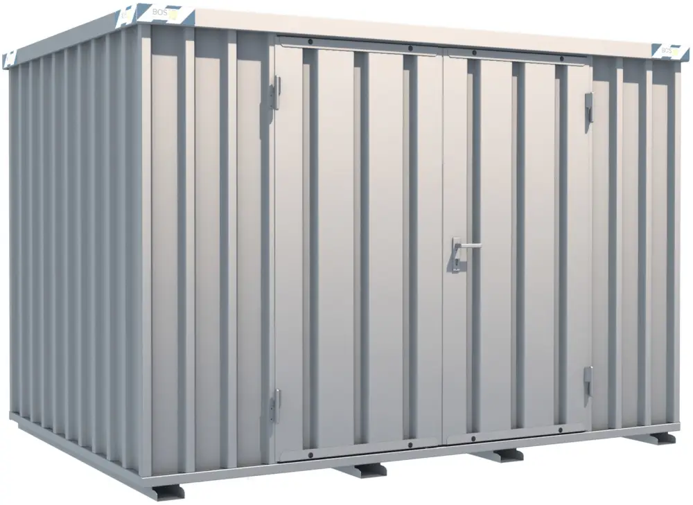 BOS Schnellbaucontainer 3100 x 2100 x 2100 mm - 2-flügelige Tür auf 3 m Seite Billig