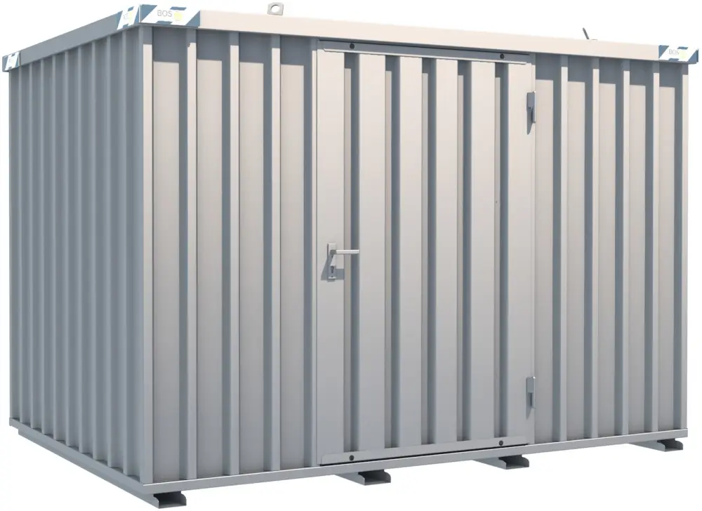 Neu Im Sortiment BOS Schnellbaucontainer 3100 x 2100 x 2100 mm - 1-flügelige Tür auf 3 m Seite