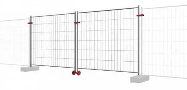 Schake Mobilzaun Standard Doppelflügeltor 7,00 x 2,00 m hawego Set Ausverkauf