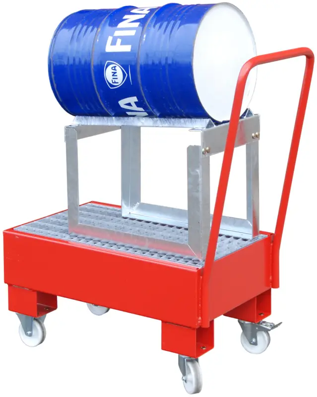 Bauer Auffangwanne fahrbar Stahl AW 60-1 SRF - RAL 3000 Markenprodukt