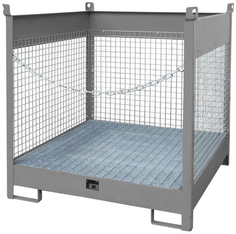 Bauer Fass-Stapelpalette Stahl FSP-4 D - RAL 7005 Begrenztes Angebot