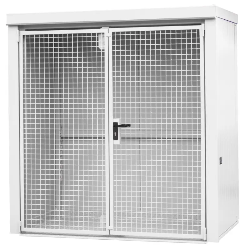Schneller Versand Bauer Gasflaschen-Container Stahl GFC-B M1 - RAL 9002