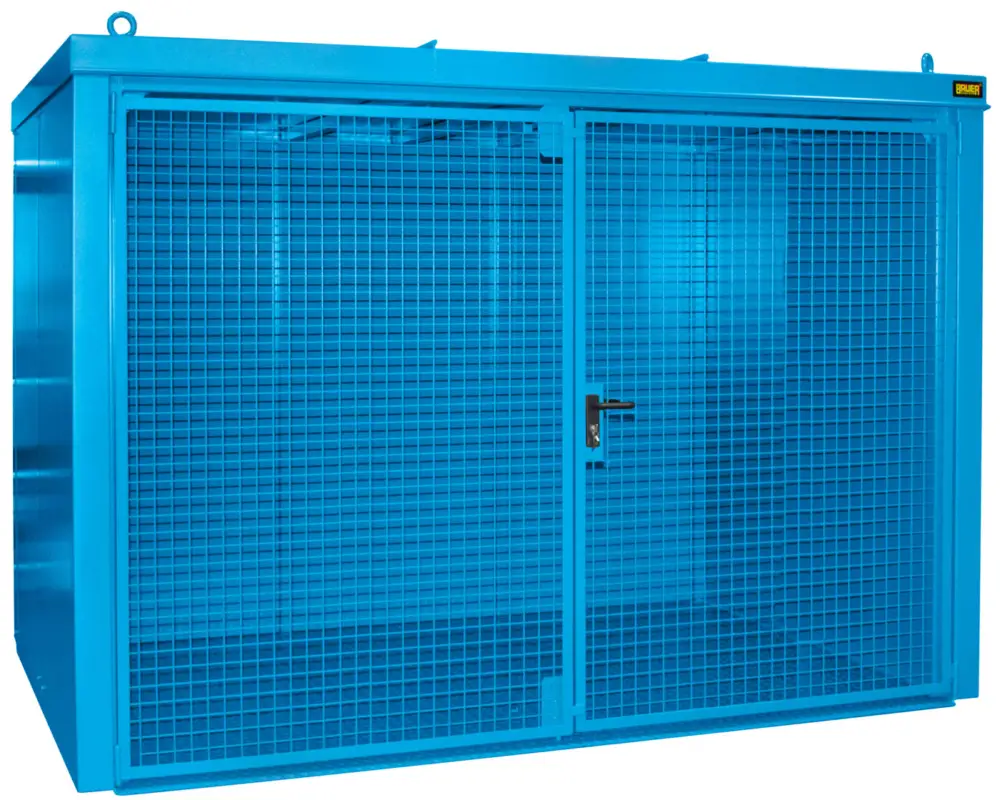 Bauer Gasflaschen-Container Stahl GFC-B M4 - RAL 5012 Preis Gesenkt