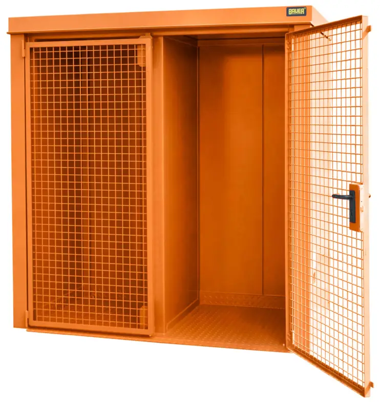 Bauer Gasflaschen-Container Stahl GFC-B W M1 - RAL 2000 Top-Preis