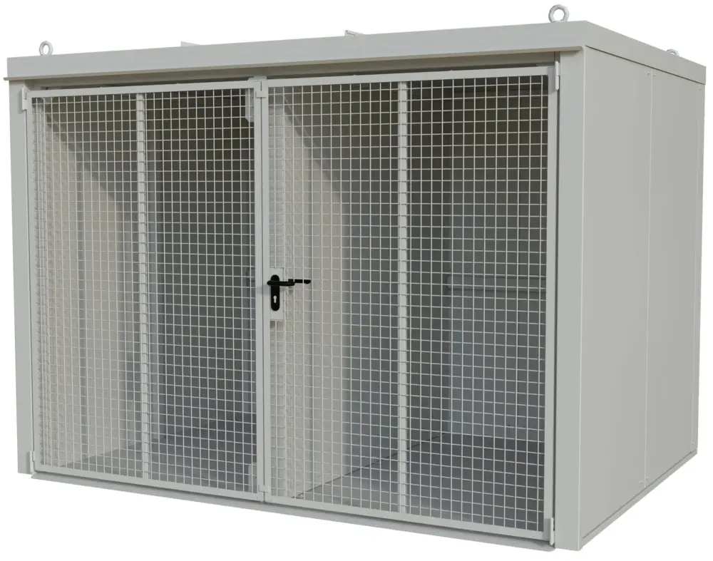 Bauer Gasflaschen-Container Stahl GFC-B W M5 - RAL 9002 Highlight