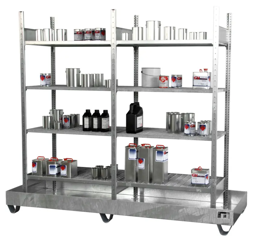 Bauer Kleingebinderegal Stahl Serie 3023-4E Komplettset 2150 x 2400 x 800 mm - 8GRB 1AW Top-Seller