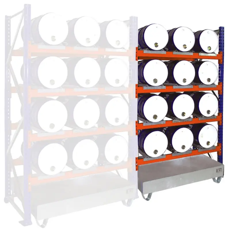 Bauer Fassregal Stahl Serie 3007 Anbaufeld 2500 x 1430 x 800 mm - 4E AW 60 Angebot