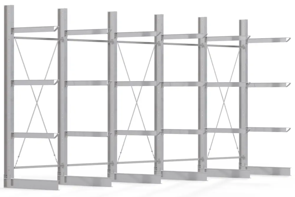 Regalwerk KARL HEAVY 1950 Kragarmregal einseitig Komplettset 3500 x 7500 x 1200 mm Must-Have