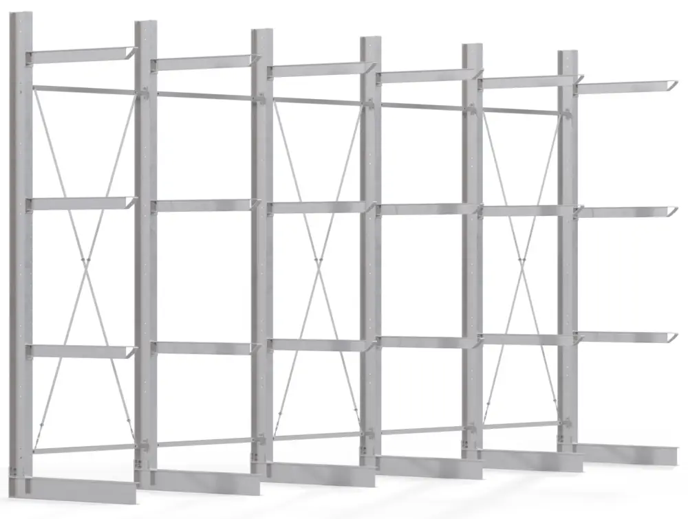Regalwerk KARL HEAVY 2500 Kragarmregal einseitig Komplettset 4000 x 7500 x 1200 mm Jetzt Kaufen