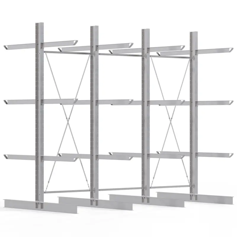 Regalwerk KARL HEAVY 1700 Kragarmregal doppelseitig Komplettset 4000 x 4500 x 2400 mm Saisonangebot