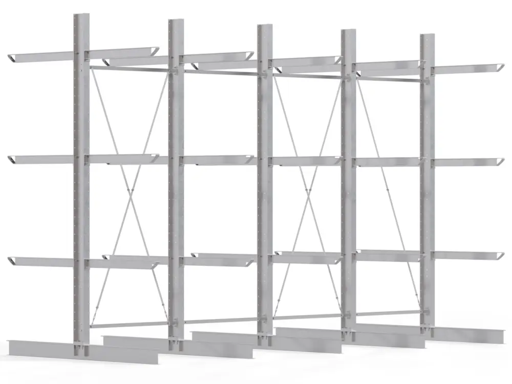 Nur Für Kurze Zeit Regalwerk KARL HEAVY 2500 Kragarmregal doppelseitig Komplettset 4000 x 6000 x 2400 mm
