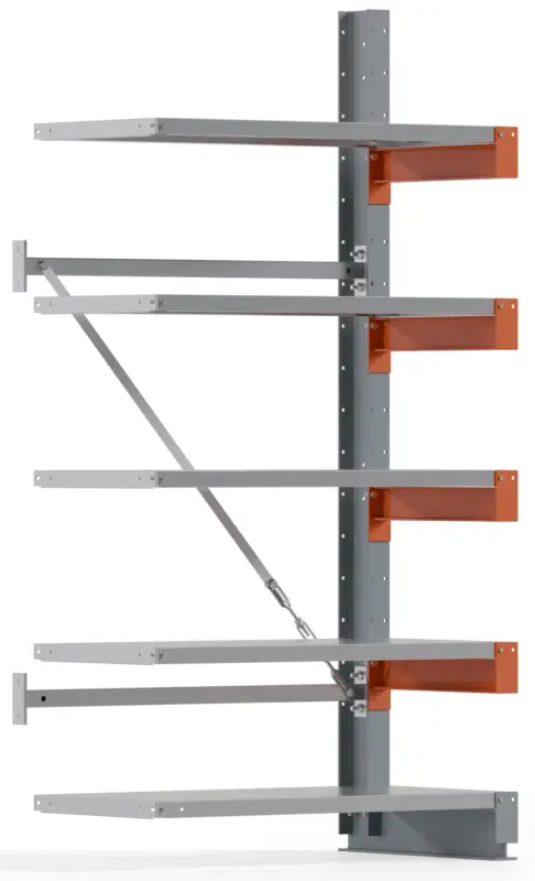 Regalwerk KARL BASIC 2150 Kragarmregal Stahlboden einseitig Anbaufeld 2000 x 1000 x 500 mm Jetzt Kaufen