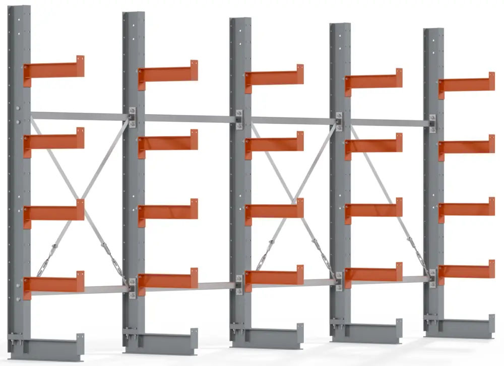 Regalwerk KARL BASIC 2600 Kragarmregal einseitig Komplettset 2000 x 4000 x 400 mm Solange Der Vorrat Reicht