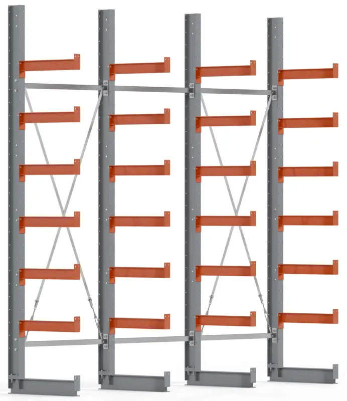 Abverkauf Regalwerk KARL BASIC 1550 Kragarmregal einseitig Komplettset 3000 x 3000 x 600 mm