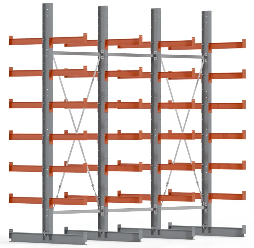 Regalwerk KARL BASIC 1550 Kragarmregal doppelseitig Komplettset 3000 x 3000 x 1200 mm Saisonangebot