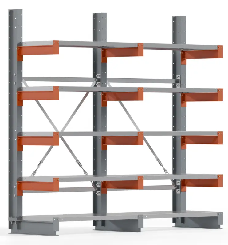 Regalwerk KARL BASIC 2150 Kragarmregal Stahlboden einseitig Komplettset 2000 x 2000 x 500 mm Aktuell