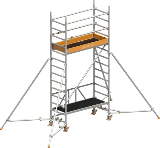 Knallerangebot Rollgerüst Layher Zifa P2 1416233 mit Stützen und Telegeländer - Arbeitshöhe 4,61 m