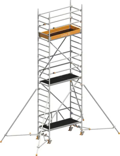 Rollgerüst Layher Zifa P2 1416235 mit Stützen und Telegeländer - Arbeitshöhe 6,61 m Geprüft