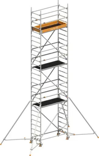 Rollgerüst Layher Uni Leicht P2 1413226 mit Stützen und Telegeländer - Arbeitshöhe 8,10 m Echt