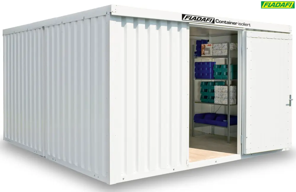 FLADAFI Thermocontainer Kombination 4050 x 4340 x 2405 mm mit Holzboden - 1-flügelige und 2-flügelig Angebot