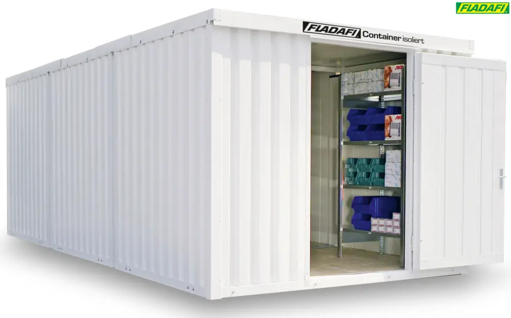 Schnäppchen FLADAFI Thermocontainer Kombination 3050 x 6520 x 2405 mm mit Holzboden - 1-flügelige und 2-flügelig
