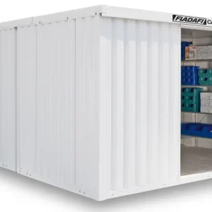 Aktuell FLADAFI Thermocontainer Kombination 4050 x 6520 x 2405 mm mit Holzboden - 2-flügelige Tür auf 4 m Se