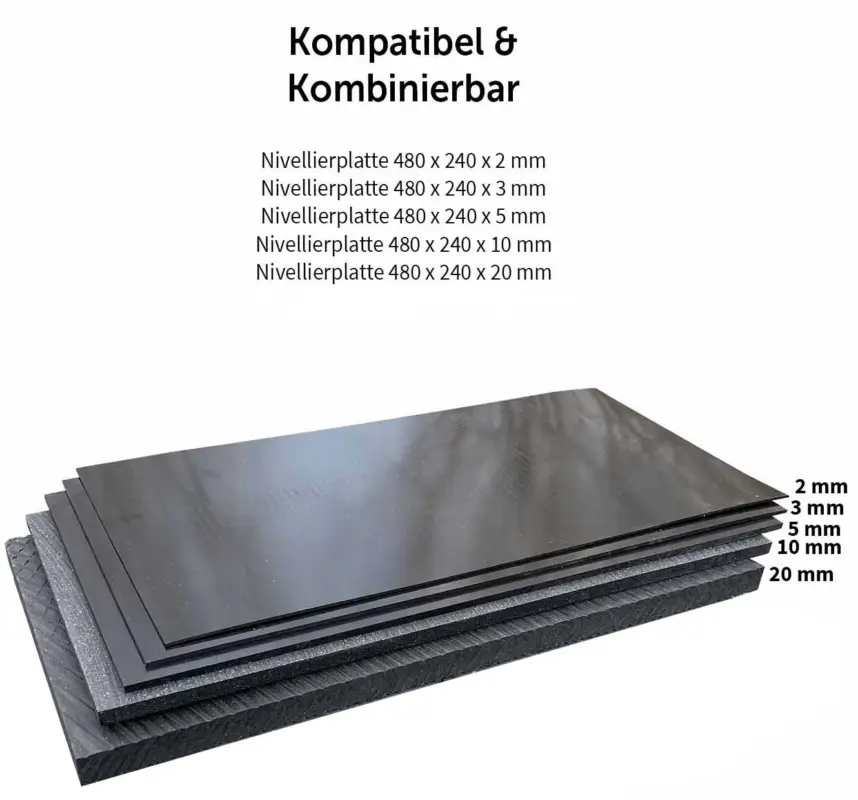 hawego Nivellierplatte Distanzplatte 480 x 240 x 5 mm Sichere Zahlung