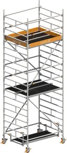 Knallerangebot Fahrgerüst Layher Uni Kompakt P2 hawego 1415004 mit Telegeländer - Arbeitshöhe 6,20 m